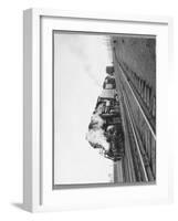 Last Steam Locomotive of Norfolk Western Railroad at Shaffers Crossing-Walker Evans-Framed Photographic Print