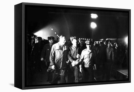 Last Steps of Russian Cosmonaut Vladimir Komarov, Baikonur Cosmodrome, USSR, April 1967-null-Framed Stretched Canvas