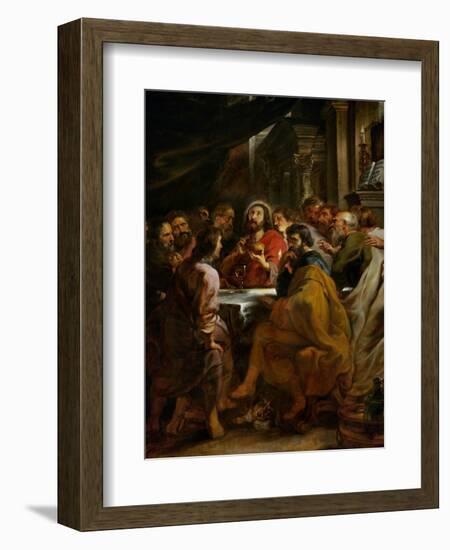 Last Supper, 1630-1632, Commissioned by Catherine Lescuyer-Peter Paul Rubens-Framed Giclee Print