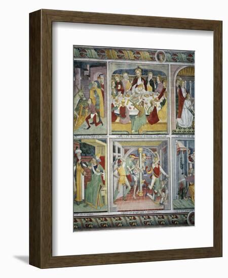 Last Supper and Flagellation-Giovanni Canavesio-Framed Giclee Print