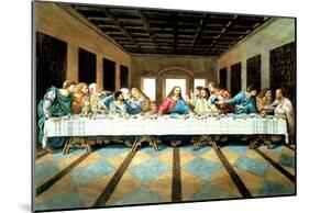 Last Supper Art Print Poster Jesus Christ Leonardo da Vinci-null-Mounted Poster
