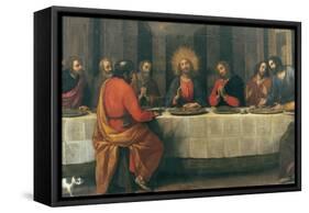 Last Supper: Central part-Matteo Rosselli-Framed Stretched Canvas