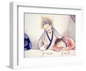 Last Supper, Christ and St John-Chinese School-Framed Giclee Print