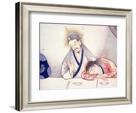 Last Supper, Christ and St John-Chinese School-Framed Giclee Print