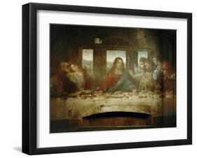 Last Supper, Detail of Christ with Apostles, 1498-Leonardo da Vinci-Framed Giclee Print