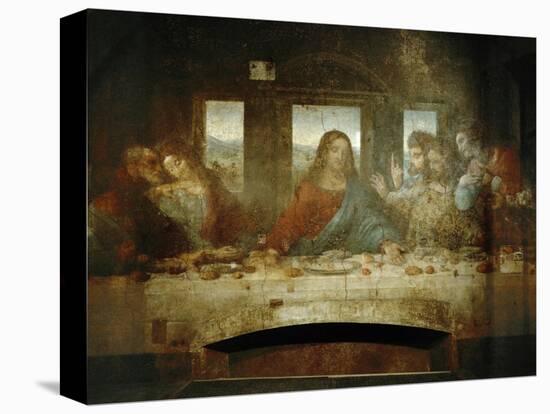 Last Supper, Detail of Christ with Apostles, 1498-Leonardo da Vinci-Stretched Canvas