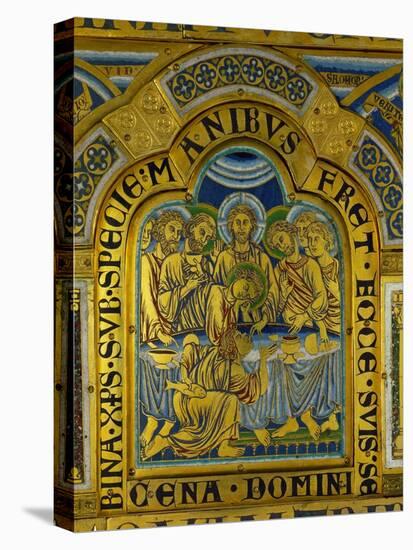 Last Supper, from the Verdun Altar, Enamel in Champleve Technique on Gilded Copper, Begun 1181-Nicholas of Verdun-Stretched Canvas
