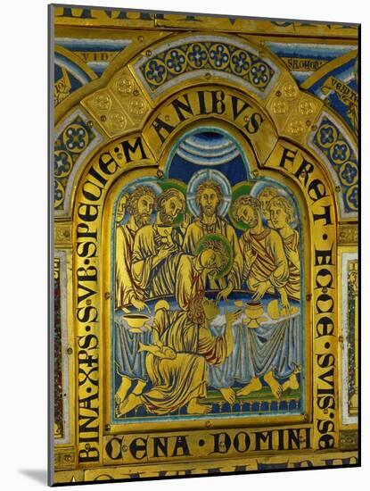 Last Supper, from the Verdun Altar, Enamel in Champleve Technique on Gilded Copper, Begun 1181-Nicholas of Verdun-Mounted Giclee Print