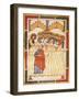 Last Supper, Miniature from the Matilde of Canossa Gospels, Italy 12th Century-null-Framed Giclee Print