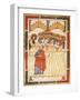 Last Supper, Miniature from the Matilde of Canossa Gospels, Italy 12th Century-null-Framed Giclee Print