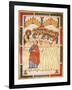 Last Supper, Miniature from the Matilde of Canossa Gospels, Italy 12th Century-null-Framed Giclee Print