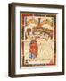 Last Supper, Miniature from the Matilde of Canossa Gospels, Italy 12th Century-null-Framed Giclee Print