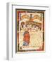 Last Supper, Miniature from the Matilde of Canossa Gospels, Italy 12th Century-null-Framed Giclee Print