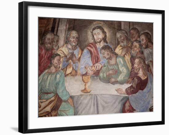 Last Supper, Our Lady of Assumption Church, Cordon, Haute-Savoie, France, Europe-Godong-Framed Photographic Print