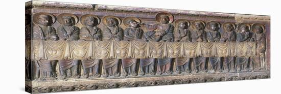 Last Supper, Scene of Jesus' Passion, by Campionesi Masters, Railing Decorated in Relief, Ambo-null-Stretched Canvas