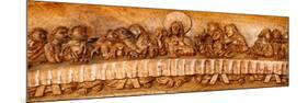 Last supper sculptures carving on wall, Vigan, Ilocos Sur, Philippines-null-Mounted Photographic Print