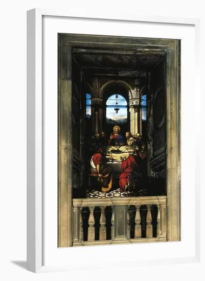 Last Supper, Stained Glass-Giuseppe Bertini-Framed Giclee Print