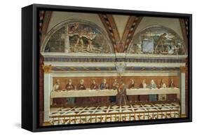 Last Supper-Domenico Ghirlandaio-Framed Stretched Canvas