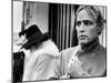 LAST TANGO IN PARIS, 1972 directed by BERNADO BERTOLUCCI Maria Schneider and Marlon Brando (b/w pho-null-Mounted Photo