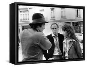 LAST TANGO IN PARIS, 1972 directed by BERNADO BERTOLUCCI On the set, Bernado Bertolucci directs Mar-null-Framed Stretched Canvas