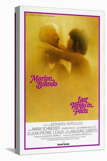 Last Tango in Paris, Marlon Brando, Maria Schneider, US poster, 1972-null-Stretched Canvas