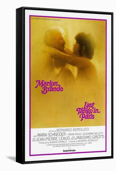 Last Tango in Paris, Marlon Brando, Maria Schneider, US poster, 1972-null-Framed Stretched Canvas