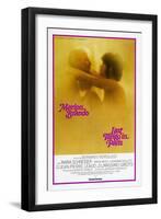 Last Tango in Paris, Marlon Brando, Maria Schneider, US poster, 1972-null-Framed Art Print