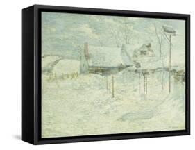 Last Touch of Sun-John Henry Twachtman-Framed Stretched Canvas
