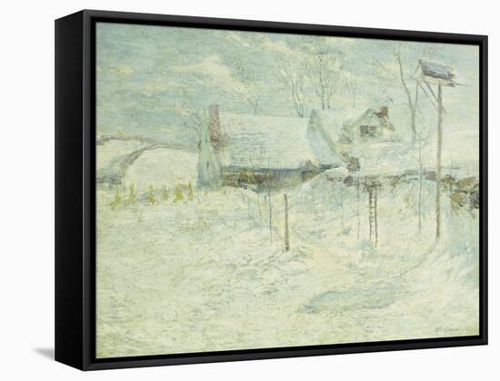 Last Touch of Sun-John Henry Twachtman-Framed Stretched Canvas