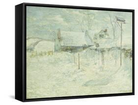 Last Touch of Sun-John Henry Twachtman-Framed Stretched Canvas