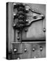 Latch door of a railcar-Panoramic Images-Stretched Canvas