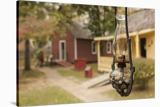 Late 19th Century Oil Lamp, Adams Corner Rural Village, Oklahoma, USA-Walter Bibikow-Stretched Canvas