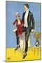 Late 19th Century Poster of Ventriloquist and Dummy-null-Mounted Giclee Print