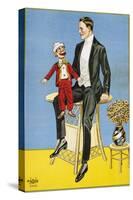 Late 19th Century Poster of Ventriloquist and Dummy-null-Stretched Canvas