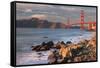 Late Afternoon, Baker Beach, San Francisco-Vincent James-Framed Stretched Canvas