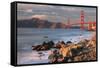 Late Afternoon, Baker Beach, San Francisco-Vincent James-Framed Stretched Canvas