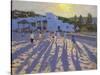 Late Afternoon Football, Ornos, Mykonos-Andrew Macara-Stretched Canvas