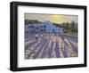 Late Afternoon Football, Ornos, Mykonos-Andrew Macara-Framed Premium Giclee Print