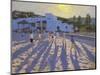 Late Afternoon Football, Ornos, Mykonos-Andrew Macara-Mounted Premium Giclee Print