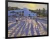 Late Afternoon Football, Ornos, Mykonos-Andrew Macara-Framed Giclee Print