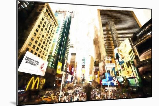 Late Afternoon in Times Square-Philippe Hugonnard-Mounted Giclee Print