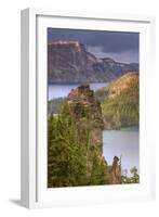 Late Afternoon Light at Crater's Edge, Crater Lake Oregon-Vincent James-Framed Photographic Print