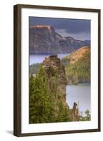 Late Afternoon Light at Crater's Edge, Crater Lake Oregon-Vincent James-Framed Photographic Print