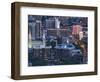 Late Afternoon Light on Mormon Temple Square, Salt Lake Temple and Tabernacle, Salt Lake City-Dennis Flaherty-Framed Photographic Print