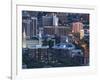 Late Afternoon Light on Mormon Temple Square, Salt Lake Temple and Tabernacle, Salt Lake City-Dennis Flaherty-Framed Photographic Print