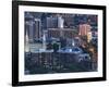 Late Afternoon Light on Mormon Temple Square, Salt Lake Temple and Tabernacle, Salt Lake City-Dennis Flaherty-Framed Photographic Print