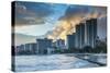 Late Afternoon Light over the High Rise Hotels of Waikiki Beach-Michael-Stretched Canvas