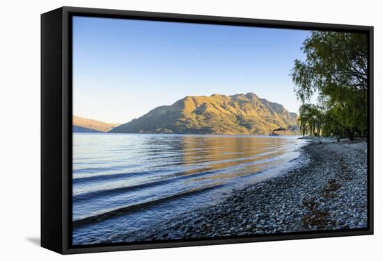 Late Afternoon Light over the Shores of Lake Wakatipu-Michael-Framed Stretched Canvas