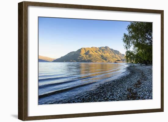 Late Afternoon Light over the Shores of Lake Wakatipu-Michael-Framed Photographic Print