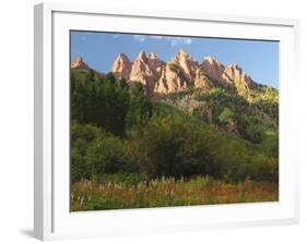 Late Afternoon Mountain Glow at the Maroon Bells Wilderness: Aspen, Colorado, USA-Michel Hersen-Framed Photographic Print